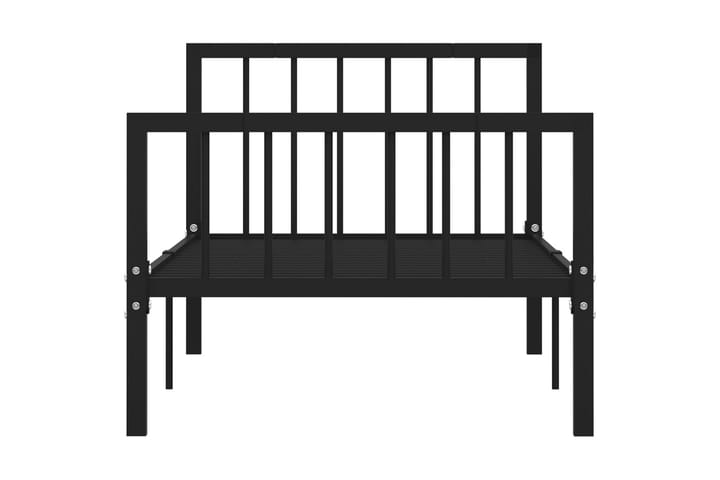 Sängynrunko musta metalli 90x200 cm - Sänkykehikot & sängynrungot