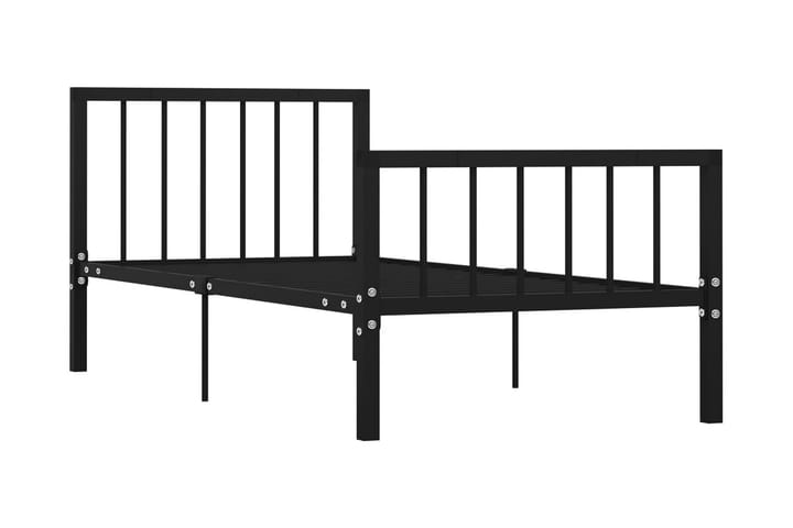 Sängynrunko musta metalli 90x200 cm - Sänkykehikot & sängynrungot