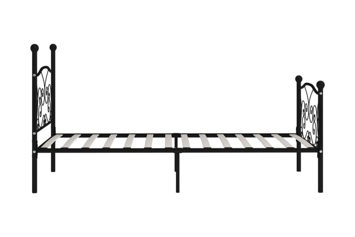 Sängynrunko sälepohjalla musta metalli 100x200 cm - Musta - Sänkykehikot & sängynrungot