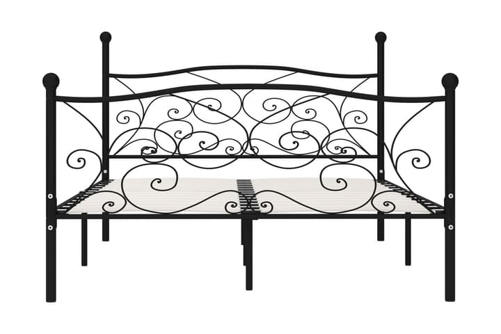 Sängynrunko sälepohjalla musta metalli 160x200 cm - Musta - Sänkykehikot & sängynrungot