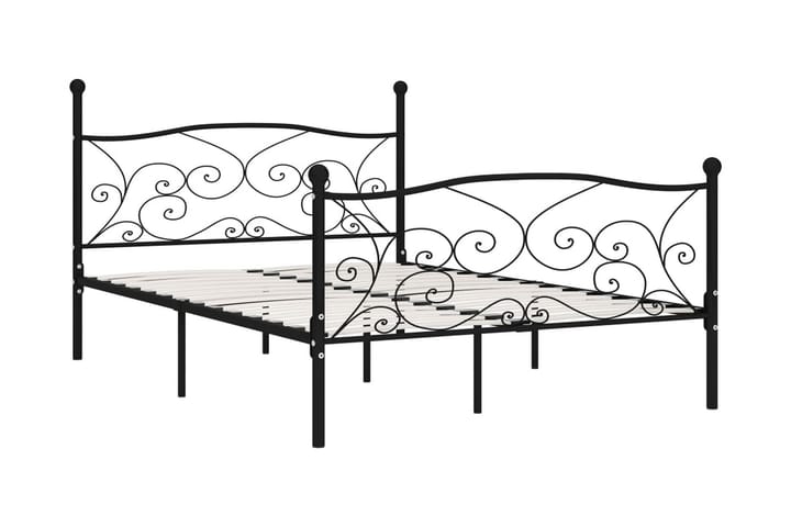 Sängynrunko sälepohjalla musta metalli 160x200 cm - Musta - Sänkykehikot & sängynrungot
