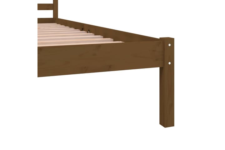 Sängynrunko täysi mänty 120x190 cm hun. ruskea 4FT Small Dou - Ruskea - Sänkykehikot & sängynrungot