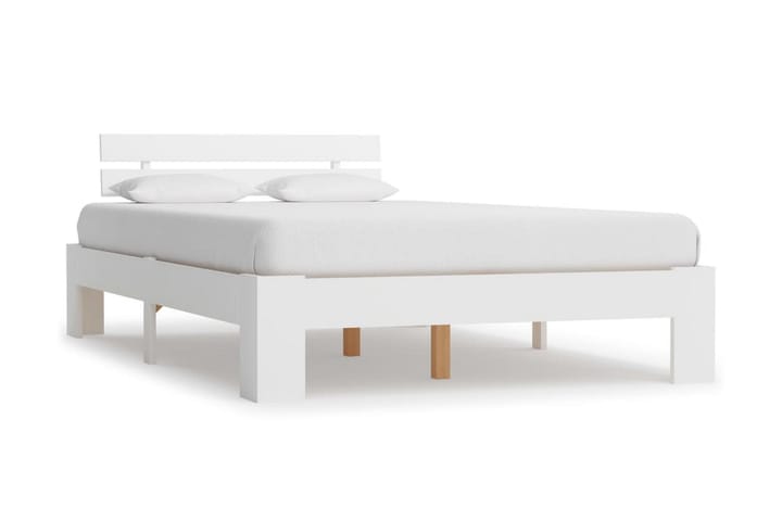 Sängynrunko valkoinen mänty 120x200 cm - Valkoinen - Sänkykehikot & sängynrungot