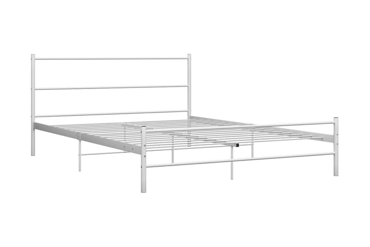 Sängynrunko valkoinen metalli 120x200 cm - Valkoinen - Sänkykehikot & sängynrungot