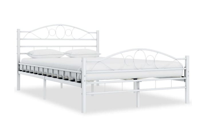 Sängynrunko valkoinen metalli 120x200 cm - Valkoinen - Sänkykehikot & sängynrungot