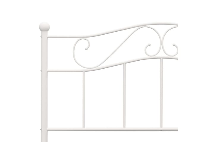 Sängynrunko valkoinen metalli 160x200 cm - Sänkykehikot & sängynrungot