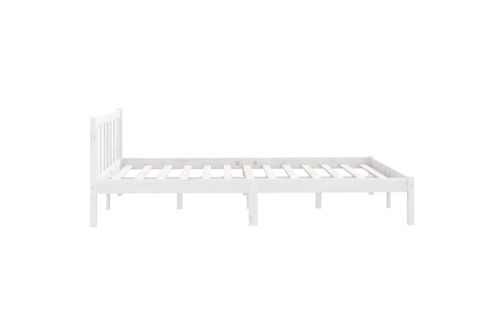 Sängynrunko valkoinen täysi mänty 140x200 cm - Sänkykehikot & sängynrungot