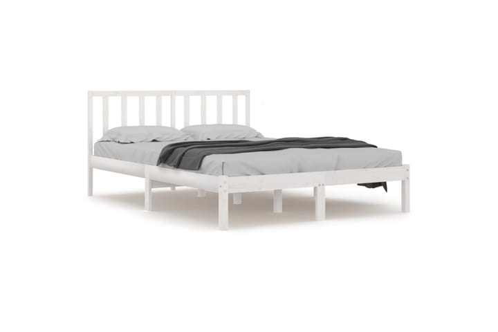 Sängynrunko valkoinen täysi mänty 180x200 cm 6FT Super King - Valkoinen - Sänkykehikot & sängynrungot