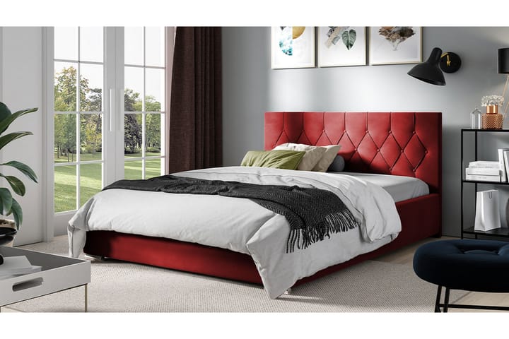 Sänky 147x222 cm - Punainen - Sänkykehikot & sängynrungot