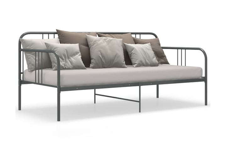Sohvasängyn runko harmaa metalli 90x200 cm - Harmaa - Sänkykehikot & sängynrungot