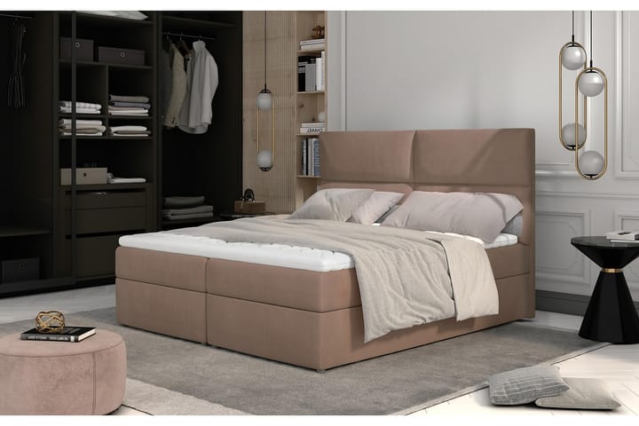 Sänkypaketti Epenede 180x200 cm - Vaaleanruskea - Sänkypaketti