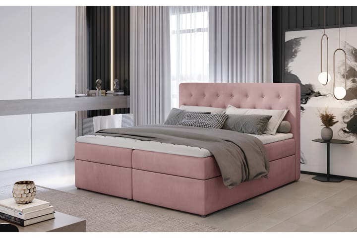 Sänkypaketti Nottawa 180x200 cm - Vaaleanpunainen - Sänkypaketti