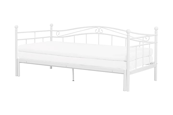 Sänky Muggebo 160x200 cm - Valkoinen - Ulosvedettävä sänky