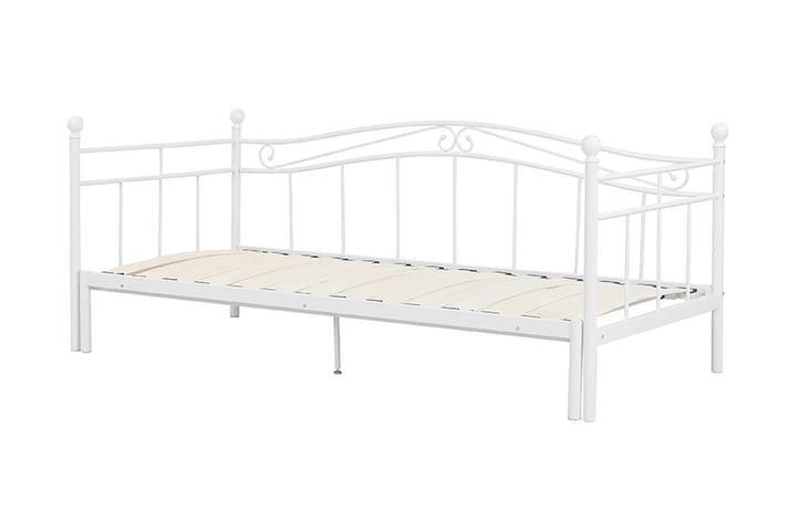 Sänky Muggebo 160x200 cm - Valkoinen - Ulosvedettävä sänky