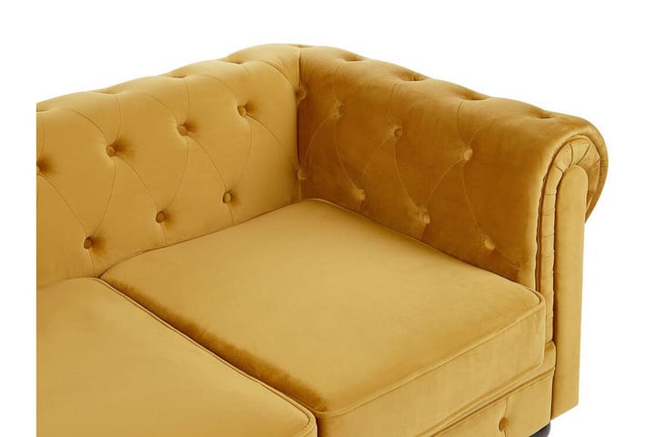 Sohvaryhmä Feero - Keltainen/Sametti - 3:n istuttava sohva - Sohva