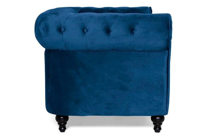 Sohva Walton Lyx 2:n ist Sininen sametti - 2:n istuttava sohva - Howard-sohvat - Samettisohva