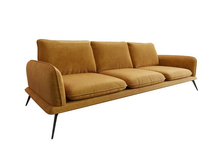 3:n ist Sohva Graystone - Keltainen - 3:n istuttava sohva - Sohva