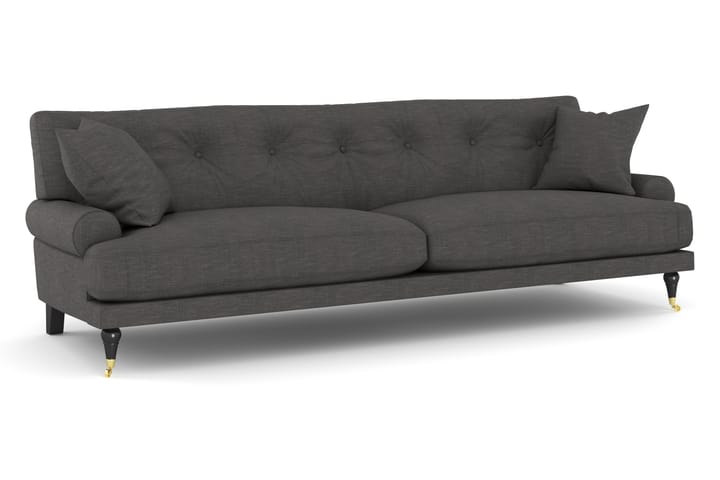 Sohva Webber 3:n ist - Tummanharmaa Messinki - 3:n istuttava sohva - Howard-sohvat