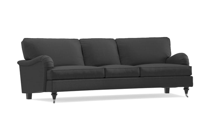 Sohva Oxford Classic 3:n ist Kaareva - Tummanharmaa - 3:n istuttava sohva - Howard-sohvat