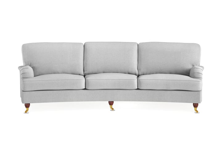 Sohva Oxford Lyx 4:n ist Kaareva - Vaaleanharmaa - Howard-sohvat - 4:n istuttava sohva