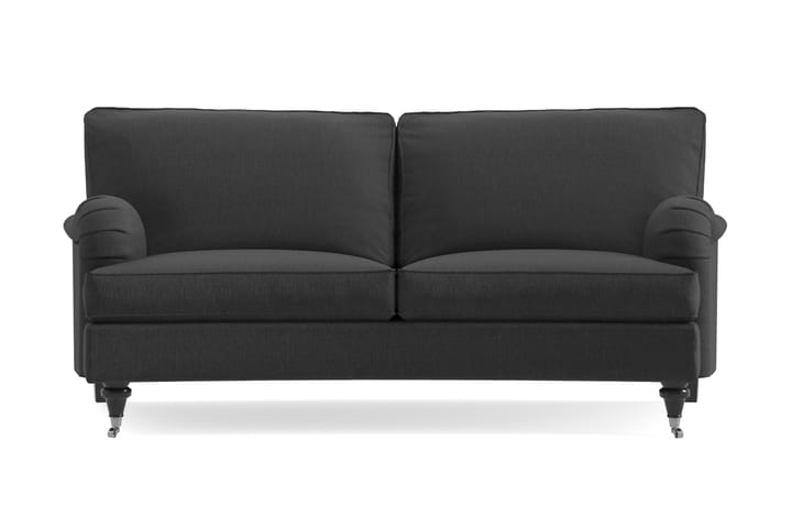 Sohva Oxford Classic 2:n ist Kaareva - Tummanharmaa - 2:n istuttava sohva - Howard-sohvat