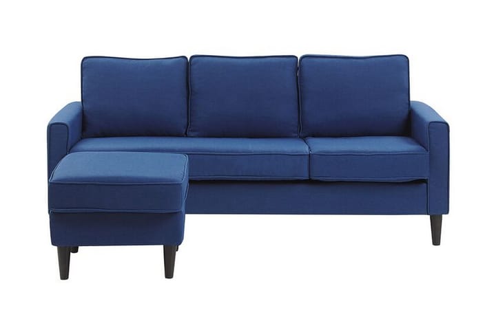 Sohva Ralphell Jalkarahilla - Sininen - 3:n istuttava sohva - Sohva