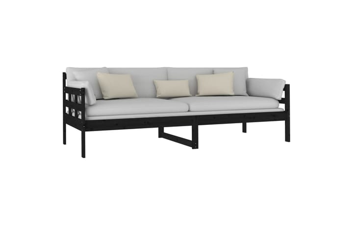 Sohvasänky musta täysi mänty 80x200 cm - Musta - Vuodesohva