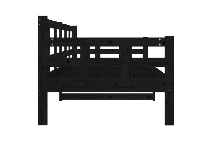 Sohvasänky musta täysi mänty 80x200 cm - Musta - Vuodesohva