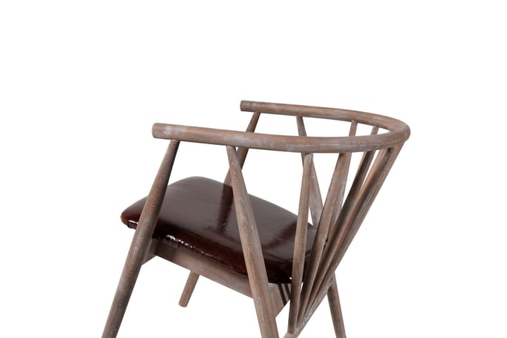 Käsinojatuoli Albero - Ruskea - Ruokapöydän tuolit - Meikkituoli - Käsinojallinen tuoli