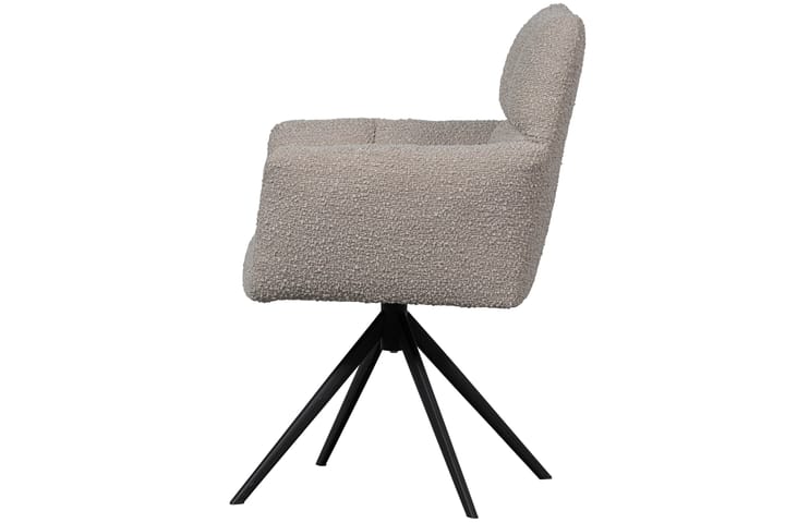Käsinojatuoli Lamour - Hiekka - Ruokapöydän tuolit - Meikkituoli - Käsinojallinen tuoli