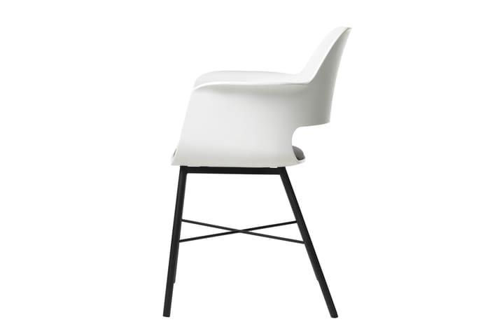 Karmituoli Janji - Valkoinen - Ruokapöydän tuolit - Meikkituoli - Käsinojallinen tuoli