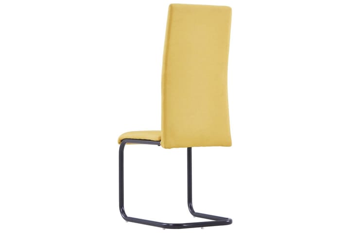 Ruokatuolit takajalattomat 2 kpl keltainen kangas - Keltainen - Ruokapöydän tuolit - Käsinojallinen tuoli - Meikkituoli