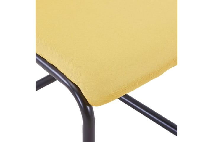 Ruokatuolit takajalattomat 2 kpl keltainen kangas - Keltainen - Ruokapöydän tuolit - Käsinojallinen tuoli - Meikkituoli