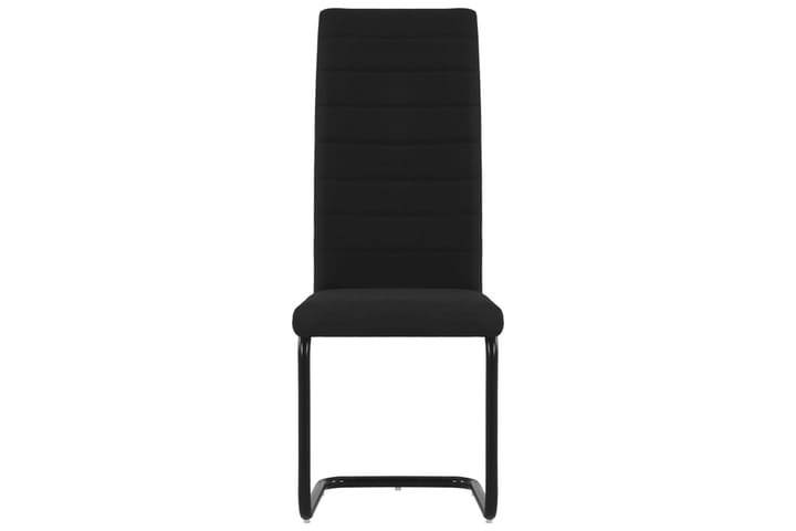 Ruokatuolit takajalattomat 2 kpl musta kangas - Musta - Ruokapöydän tuolit - Käsinojallinen tuoli - Meikkituoli