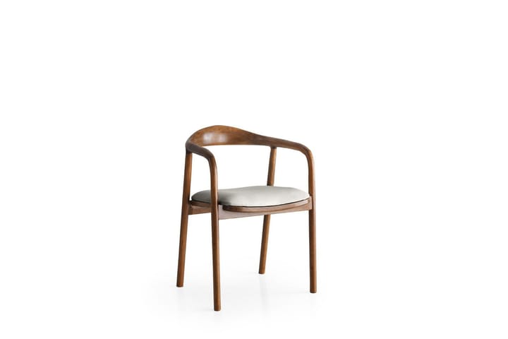 Käsinojatuoli Mansavi - Vaaleanharmaa - Ruokapöydän tuolit - Meikkituoli - Käsinojallinen tuoli