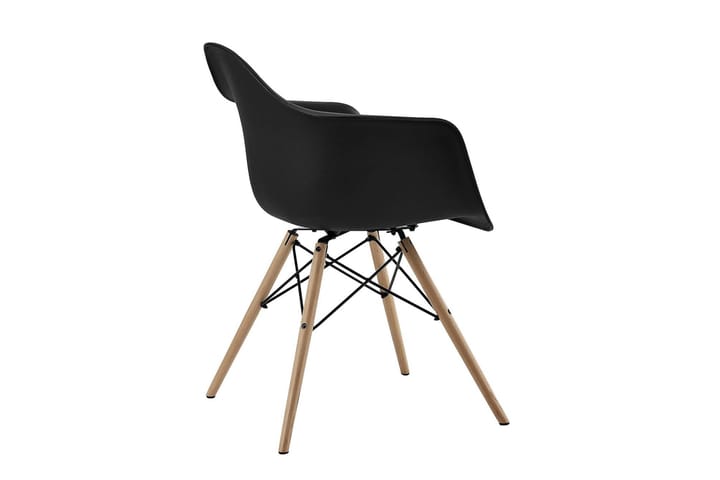Nojatuoli Mid Century Musta - Dorel Home - Meikkituoli - Käsinojallinen tuoli - Ruokapöydän tuolit