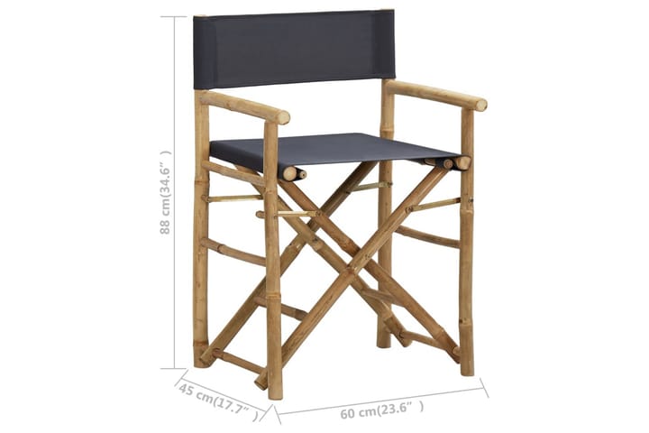 Kokoontaitettava ohjaajantuoli 2 kpl bambu/kangas - Ohjaajantuoli - Tuoli & nojatuoli