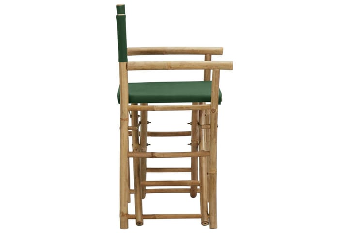Kokoontaitettava ohjaajantuoli 2 kpl vihreä bambu ja kangas - Tuoli & nojatuoli - Ohjaajantuoli