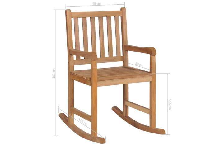 Keinutuoli täysi tiikki - Ruskea - Pyörivät tuolit & keinutuoli