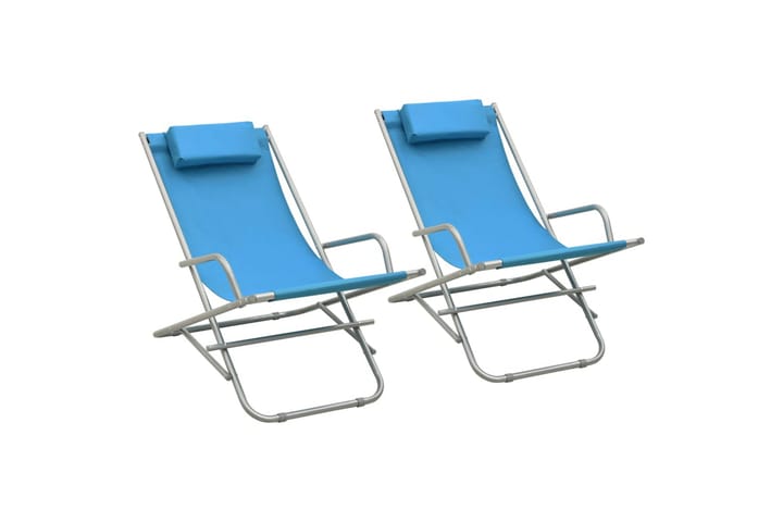 Keinutuolit 2 kpl teräs sininen - Sininen - Pyörivät tuolit & keinutuoli