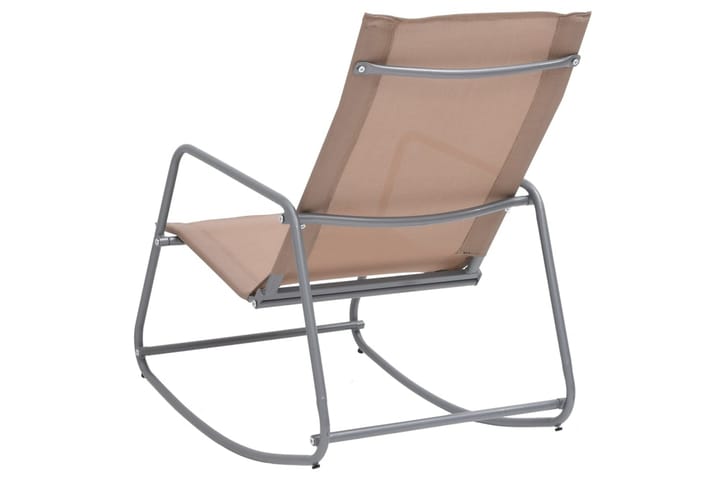 Puutarhan keinutuoli harmaanruskea 95x54x85 cm textilene - Taupe - Pyörivät tuolit & keinutuoli