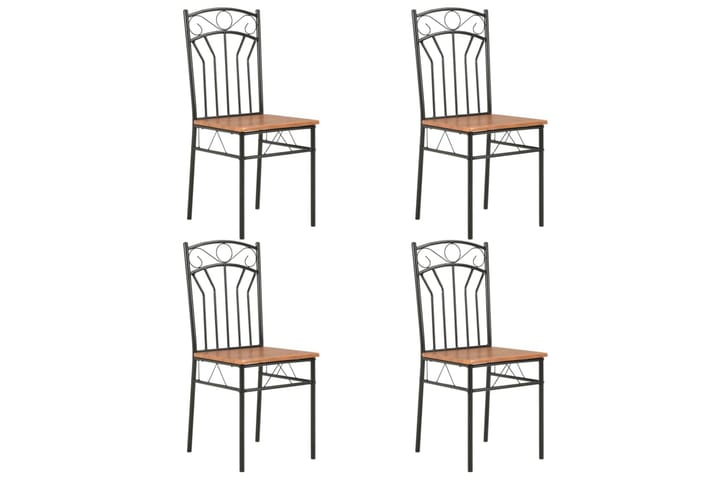 Ruokapöydän tuolit 4 kpl ruskea MDF - Ruskea - Ruokapöydän tuolit - Käsinojallinen tuoli - Meikkituoli