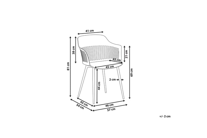 Ruokatuoli Sodij 2-pak - Musta - Ruokapöydän tuolit - Meikkituoli - Käsinojallinen tuoli