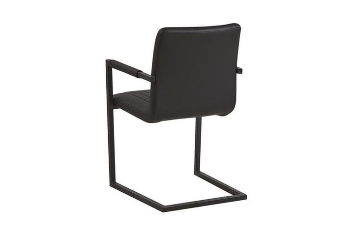 Ruokatuoli Polinago 2-pak - Keinonahka / Musta - Ruokapöydän tuolit - Meikkituoli - Käsinojallinen tuoli