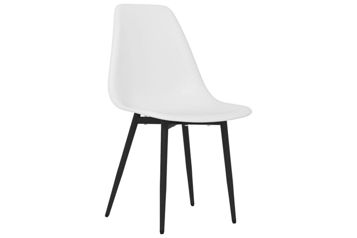 Ruokatuolit 4 kpl valkoinen PP - Ruokapöydän tuolit - Meikkituoli - Käsinojallinen tuoli