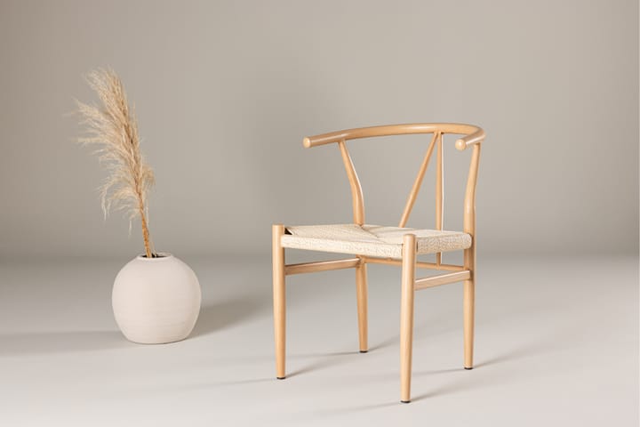 Alfons Käsinojatuoli Beige - Venture Home - Ruokapöydän tuolit - Meikkituoli - Käsinojallinen tuoli