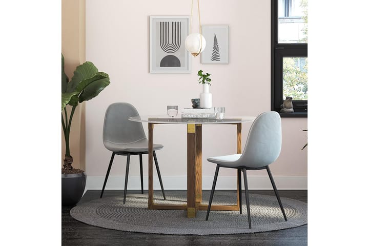 Calvin Ruokatuoli Harmaa 2 kpl - Dorel Home - Ruokapöydän tuolit