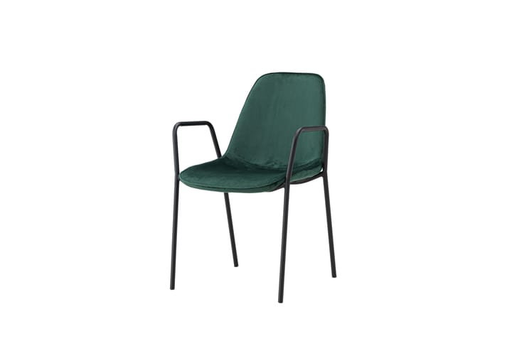 Nojatuoli Klädesholmen Musta/Vihreä - Vind - Ruokapöydän tuolit - Meikkituoli - Käsinojallinen tuoli