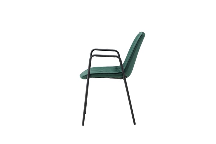 Nojatuoli Klädesholmen Musta/Vihreä - Vind - Ruokapöydän tuolit - Meikkituoli - Käsinojallinen tuoli