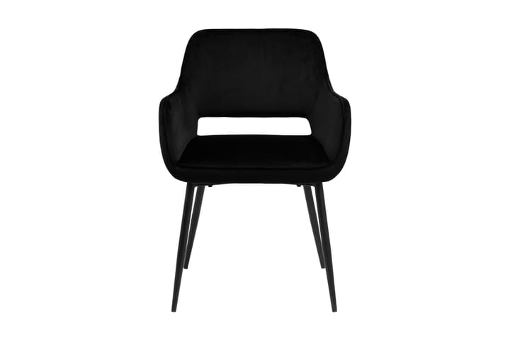Nojatuoli Knill - Musta/Matta Musta - Ruokapöydän tuolit - Meikkituoli - Käsinojallinen tuoli
